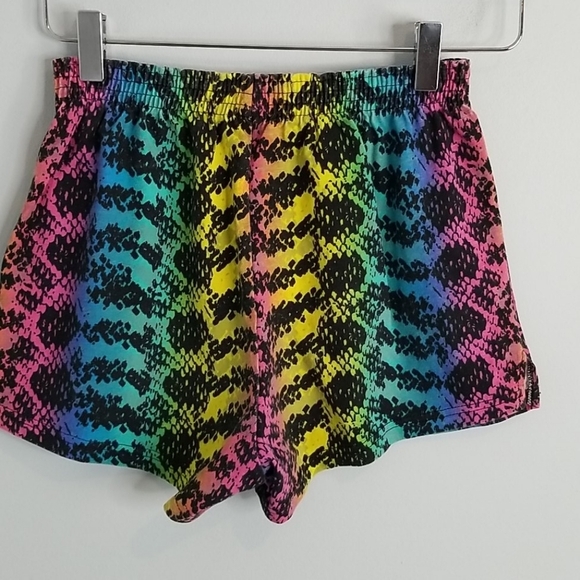 SOFFE Rainbow Snakeskin Soft Shorts Small - Picture 5 of 9